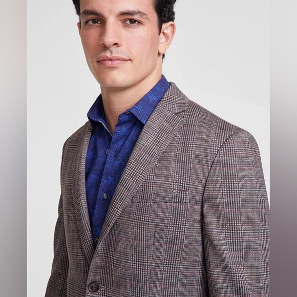 Bar III Men's Slim Fit Sports Coat | Size: 38S | Color: Brown/Gray - Picture 2 of 7